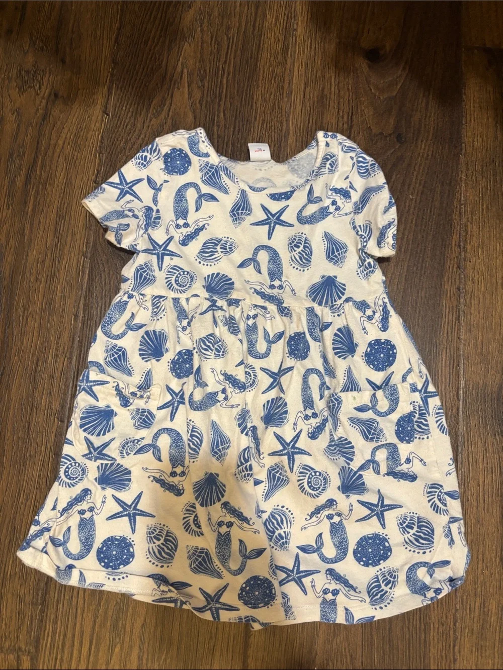 Old Navy White Dress with Blue Sea Life Print